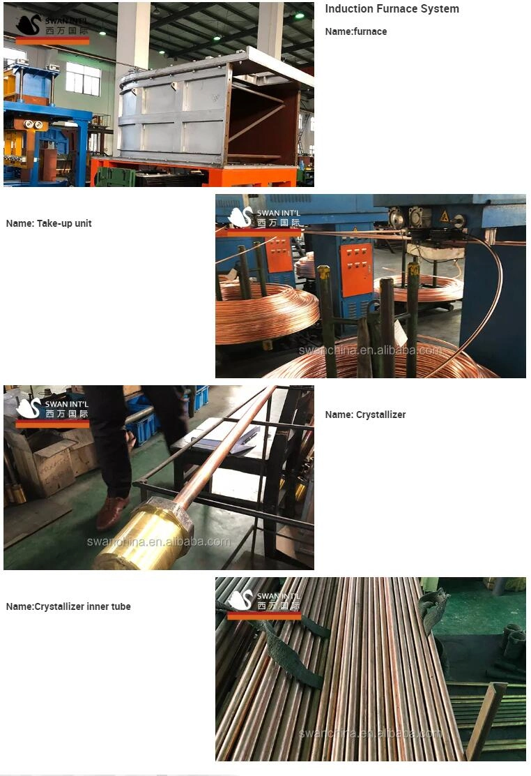 Shnnghai Swan Scrap Copper Recycling Machine 3000t Upward Continuous Casting Oxygen-Free Copper Rod Production Line Upcasting Machine